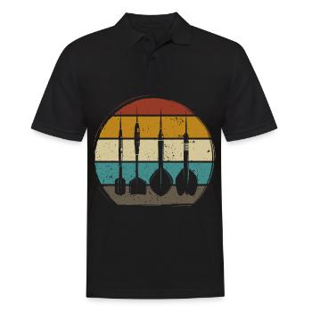 Retro Dartpfeile Vintage Dart Flights Fléchettes - Polo Homme - noir - Devant - Kai (181cm)