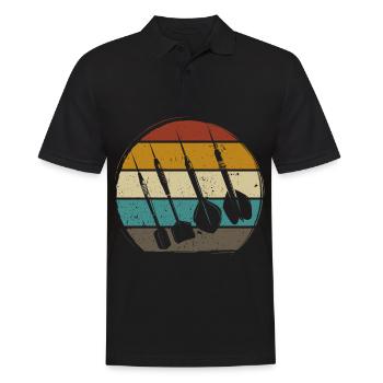 Retro Dartpfeile Vintage Dart Flights Fléchettes - Polo Homme - noir - Devant - Kai (181cm)