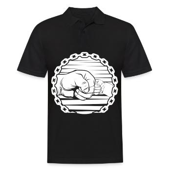 Alles Gute Zum Ersten Vatertag Vater Baby Faust - Männer Poloshirt - Schwarz - Vorne - Kai (181cm)