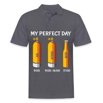 Mein perfekter Tag Luft Nitrox Bier Tauchen - Männer Poloshirt - Anthrazit - Vorne - Nico (186cm)