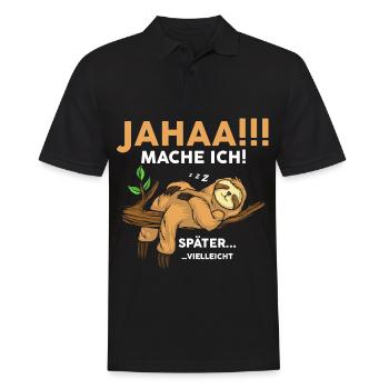 Yes I'll do later maybe - Men's Polo Shirt - black - Front - Kai (181cm)