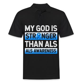 ALS Nervenkrankheit - Männer Poloshirt - Schwarz - Vorne - Kai (181cm)