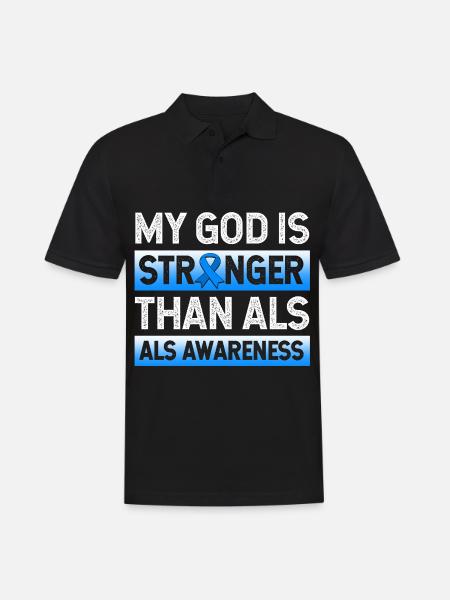 ALS nerve disease - Men's Polo Shirt - black