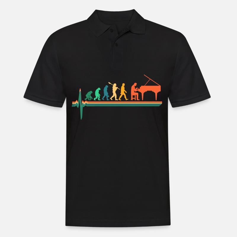 Piano evolution - Men's Polo Shirt - black