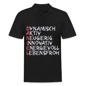 Daniel - Männer Poloshirt - Schwarz - Vorne - Kai (181cm)