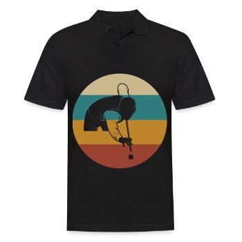Vintage Billard Snooker für Billardspieler - Männer Poloshirt - Schwarz - Vorne - Kai (181cm)