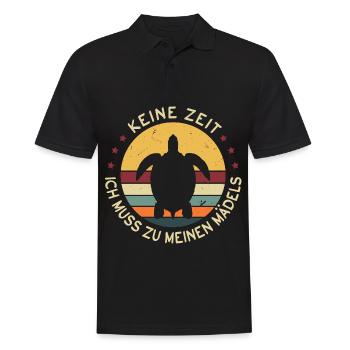 No time I have to go to my girls turtle - Men's Polo Shirt - black - Front - Kai (181cm)