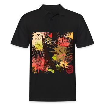 Tour Eiffel Paris avec l’amour de la France et de la - Polo Homme - noir - Devant - Kai (181cm)