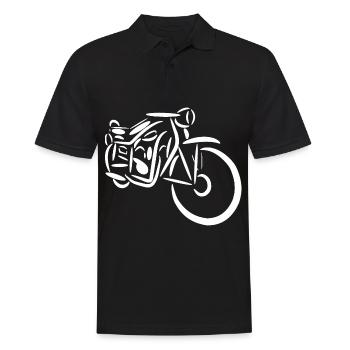 Moto grand-père - Polo Homme - noir - Devant - Kai (181cm)