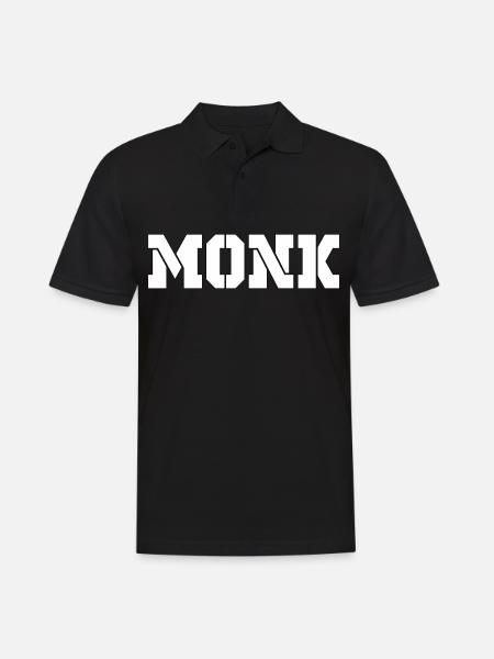 MONK white - Polo Homme - noir