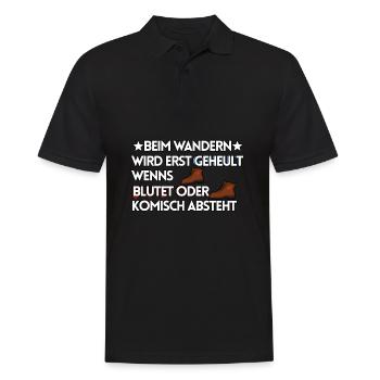 Wanderer Outdoor Berge Wandern Sprüche - Männer Poloshirt - Schwarz - Vorne - Kai (181cm)