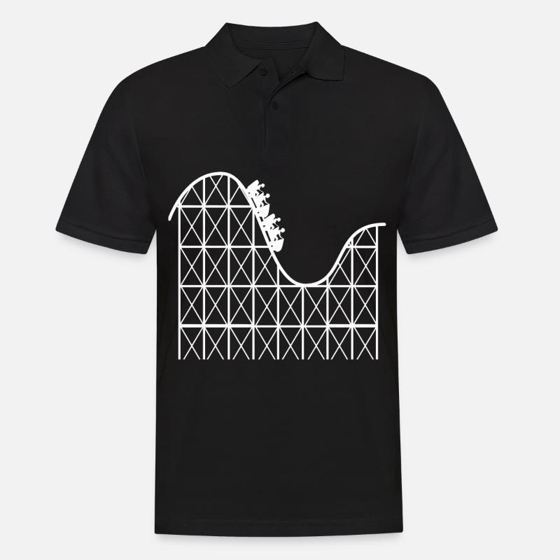 Roller coaster engineer - Men's Polo Shirt - black