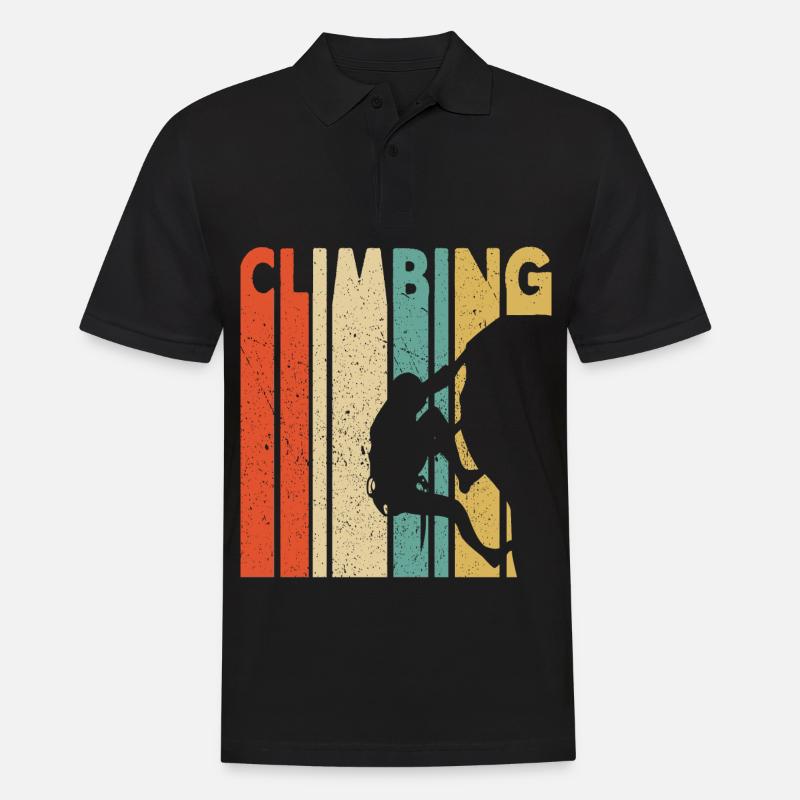 Climbing - Männer Poloshirt - Schwarz