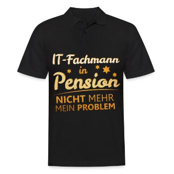 IT Fachmann Ruhestand Rente - Männer Poloshirt - Schwarz - Vorne - Kai (181cm)