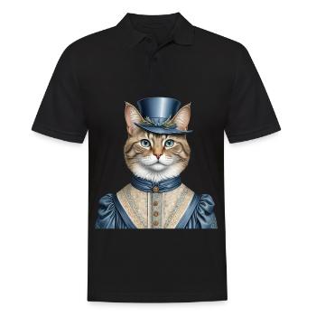 Madame chat - Polo Homme - noir - Devant - Kai (181cm)