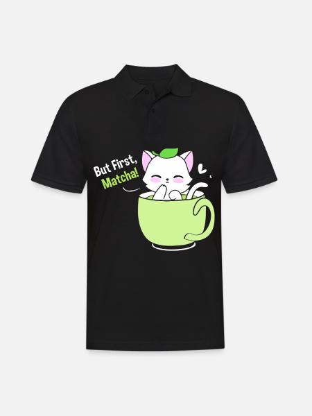 Matcha Tea - Men's Polo Shirt - black