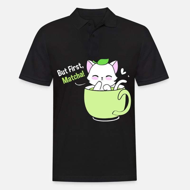 Matcha Tee - Männer Poloshirt - Schwarz