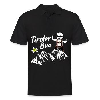 Tirol Tirolkarte Tirolerhut Tyrolean leather pants idea - Men's Polo Shirt - black - Front - Kai (181cm)
