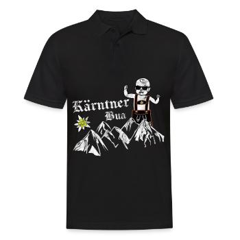 Kärnten Seen Kärntner Nudel Bua Lausbua Geschenk - Männer Poloshirt - Schwarz - Vorne - Kai (181cm)