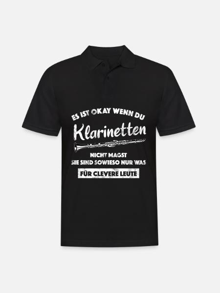 Klarinette Musiker Blasmusik Kapelle Klarinettist - Männer Poloshirt - Schwarz