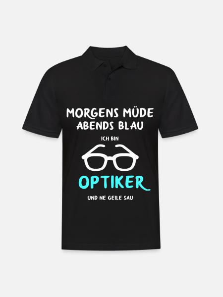 Optiker Augenoptiker Augenarzt Spruch Lustig - Männer Poloshirt - Schwarz