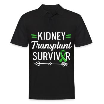 Kidney Transplant Survivor Design for your Kidney - Men's Polo Shirt - black - Front - Kai (181cm)
