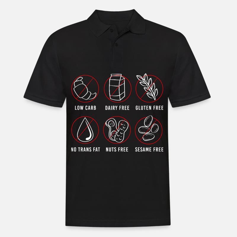 Lebensmittel Allergie - Männer Poloshirt - Schwarz