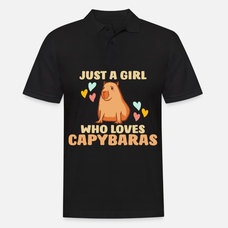 Capybara capybara capybara rodent - Men's Polo Shirt - black