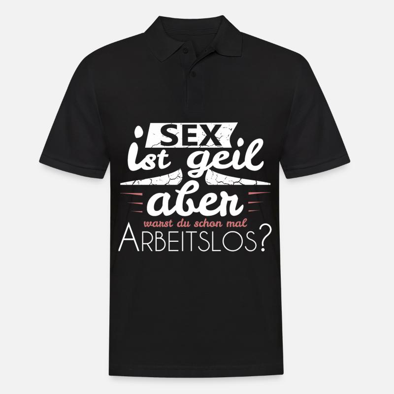 arbeitslos Spruch - Männer Poloshirt - Schwarz