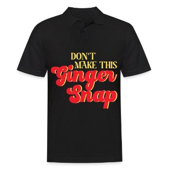 Don´t Make This Ginger Snap Redhead Cookies - Men's Polo Shirt - black - Front - Kai (181cm)