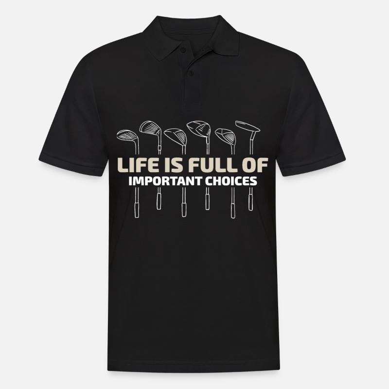 Golf Golfschläger - Männer Poloshirt - Schwarz