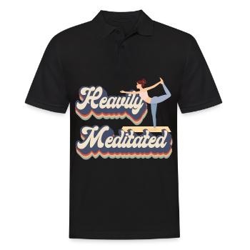 Meditation, Zen Yoga and Pilates - Men's Polo Shirt - black - Front - Kai (181cm)