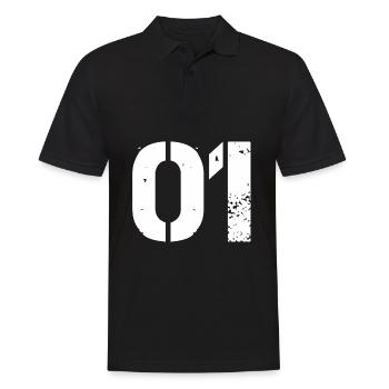Maillot numéro 01 - Polo Homme - noir - Devant - Kai (181cm)