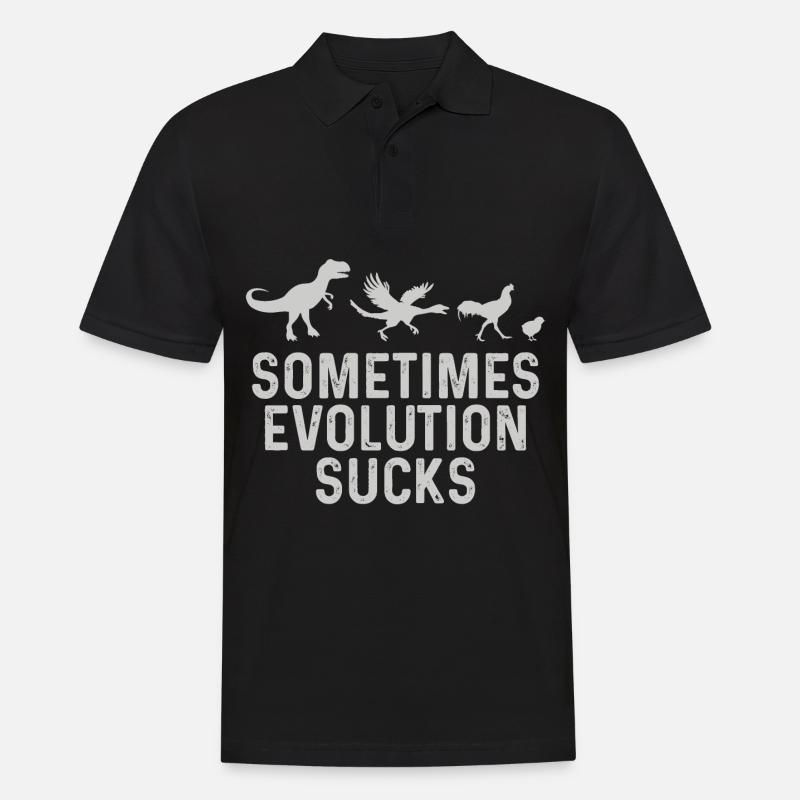 Sometimes Evolution Sucks - Men's Polo Shirt - black