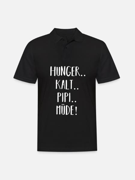 Hunger Tired Cold - Men's Polo Shirt - black