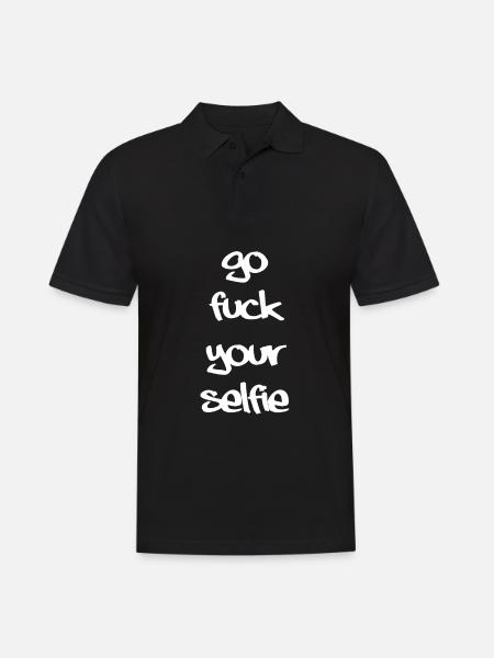 gå fuck din - Herre poloshirt - sort