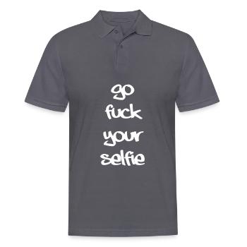 go fuck your - Men's Polo Shirt - charcoal grey - Front - Nico (186cm)