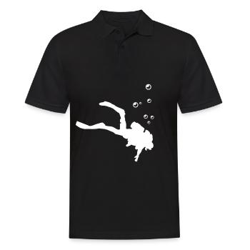 Tauchen Taucher Geschenkidee - Männer Poloshirt - Schwarz - Vorne - Kai (181cm)