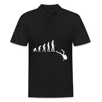 Tauchen Taucher Evolution Geschenkidee - Männer Poloshirt - Schwarz - Vorne - Kai (181cm)