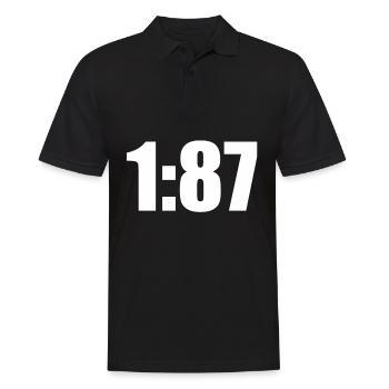 Idée cadeau H08 de voie ferrée modèle 1/87 - Polo Homme - noir - Devant - Kai (181cm)