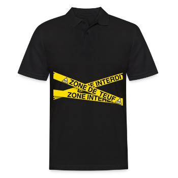 Attention ! zone de teuf - Polo Homme - noir - Devant - Kai (181cm)