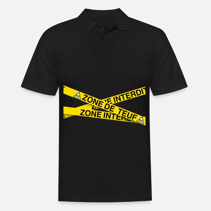 Attention ! zone de teuf - Polo Homme - noir
