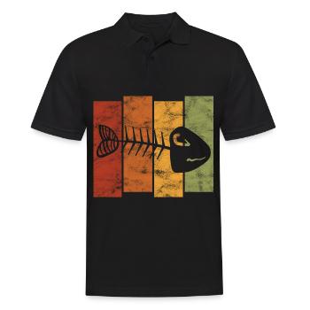 Fishbones for anglers, fishermen and children | Pisces - Men's Polo Shirt - black - Front - Kai (181cm)