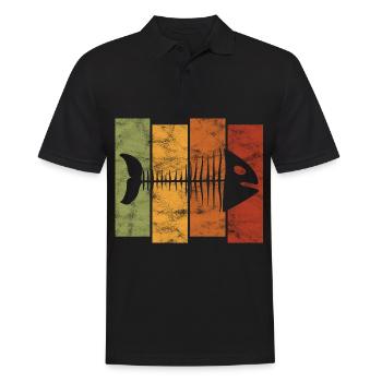 Arêtes de poisson pour pêcheurs, pêcheurs et enfants | Poissons - Polo Homme - noir - Devant - Kai (181cm)