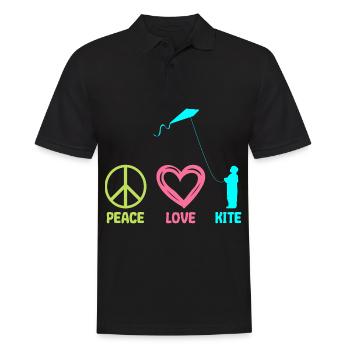 Drachensteigen Drachen Steigen lassen Mama Peace - Männer Poloshirt - Schwarz - Vorne - Kai (181cm)