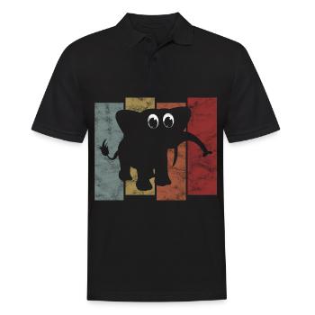 Eléphant éléphant pour enfants - Polo Homme - noir - Devant - Kai (181cm)