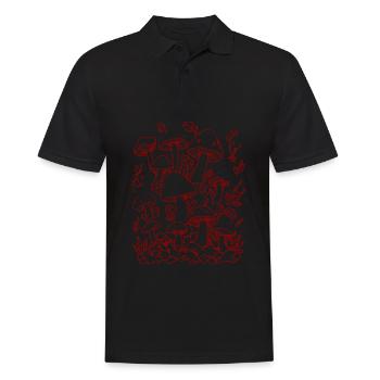 Mycètes - Polo Homme - noir - Devant - Kai (181cm)
