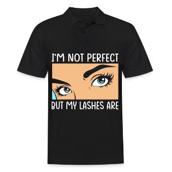 Make-up Kosmetik Kosmetikerin - Männer Poloshirt - Schwarz - Vorne - Kai (181cm)