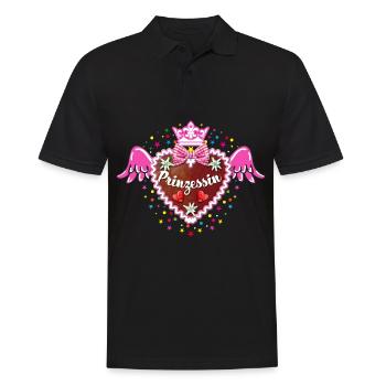 82 couronne de princesse coeur en pain d'épice petites ailes de coeur - Polo Homme - noir - Devant - Kai (181cm)