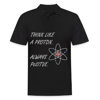 Proton - Be Positive - Men's Polo Shirt - black - Front - Kai (181cm)